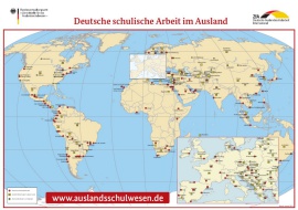 Weltkarte "Deutsche schulische Arbeit im Ausland"